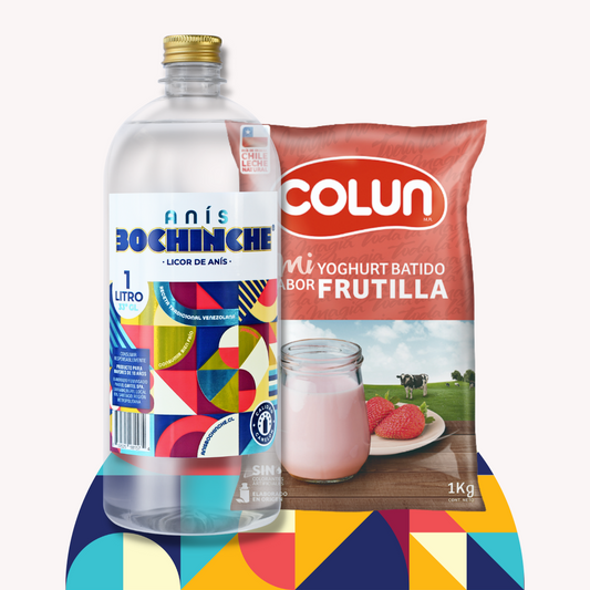 Anís Bochinche + yoghurt frutilla Colun 1 L